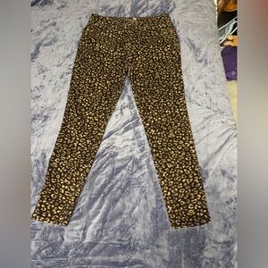 Seven7 Leopard Print Corduroy Skinny Jeans